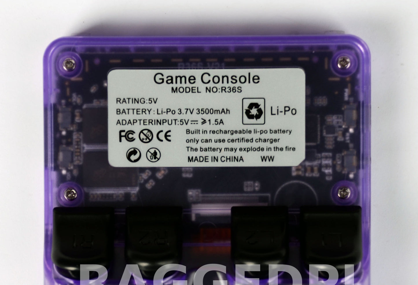Konsola Retro R36S ArkOS 2.0 – 20 000 Gier | 64GB Fioletowa