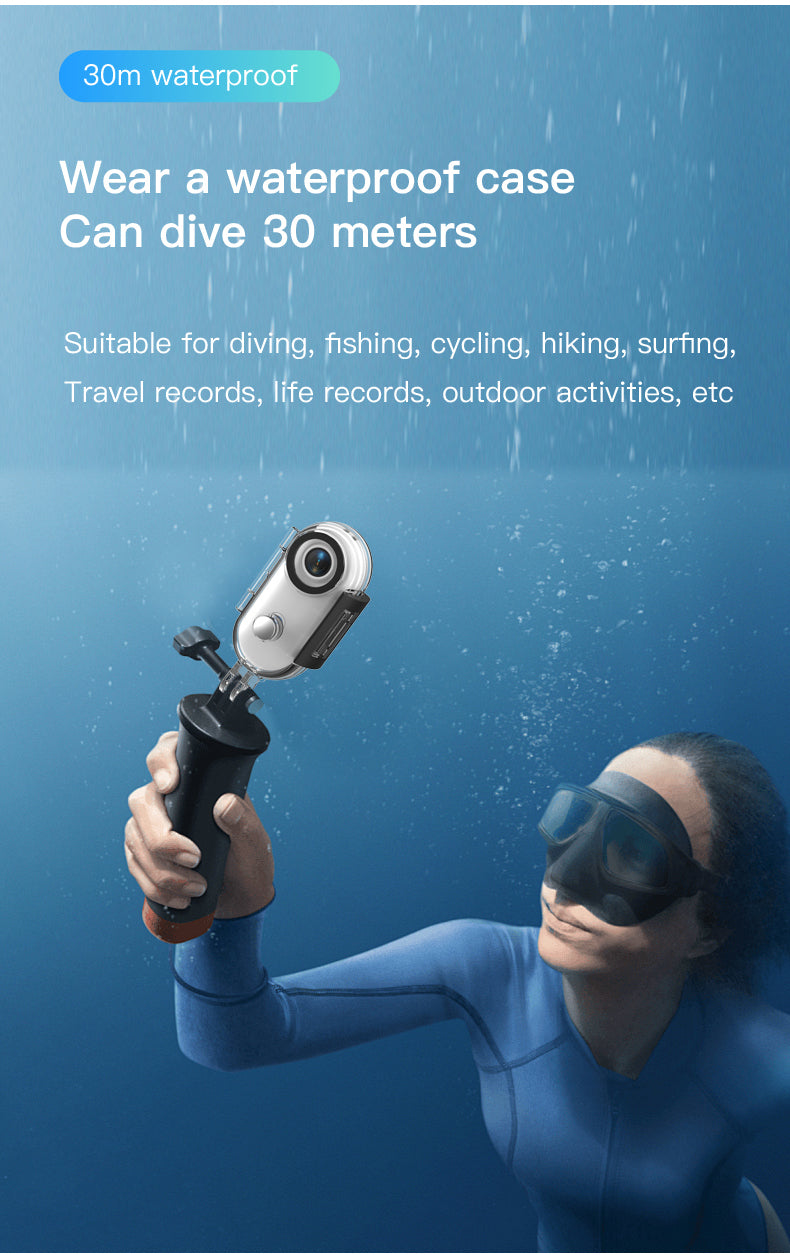 4K Kamera Sportowa Thumb Podwodna 30m Vlog Cycling Night Vision Slow-Mo HDR