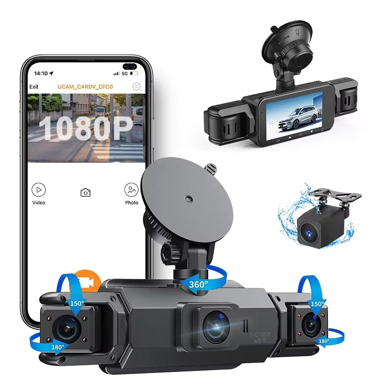 Kamera 360° 4-Kanałowa WiFi GPS IR G-Sensor FHD Parking Menu PL iOS Android