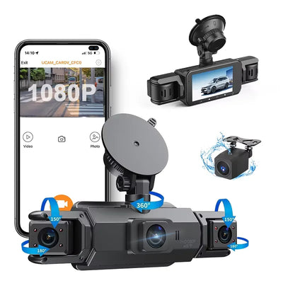 Kamera 360° 4-Kanałowa WiFi GPS IR G-Sensor FHD Parking Menu PL iOS Android