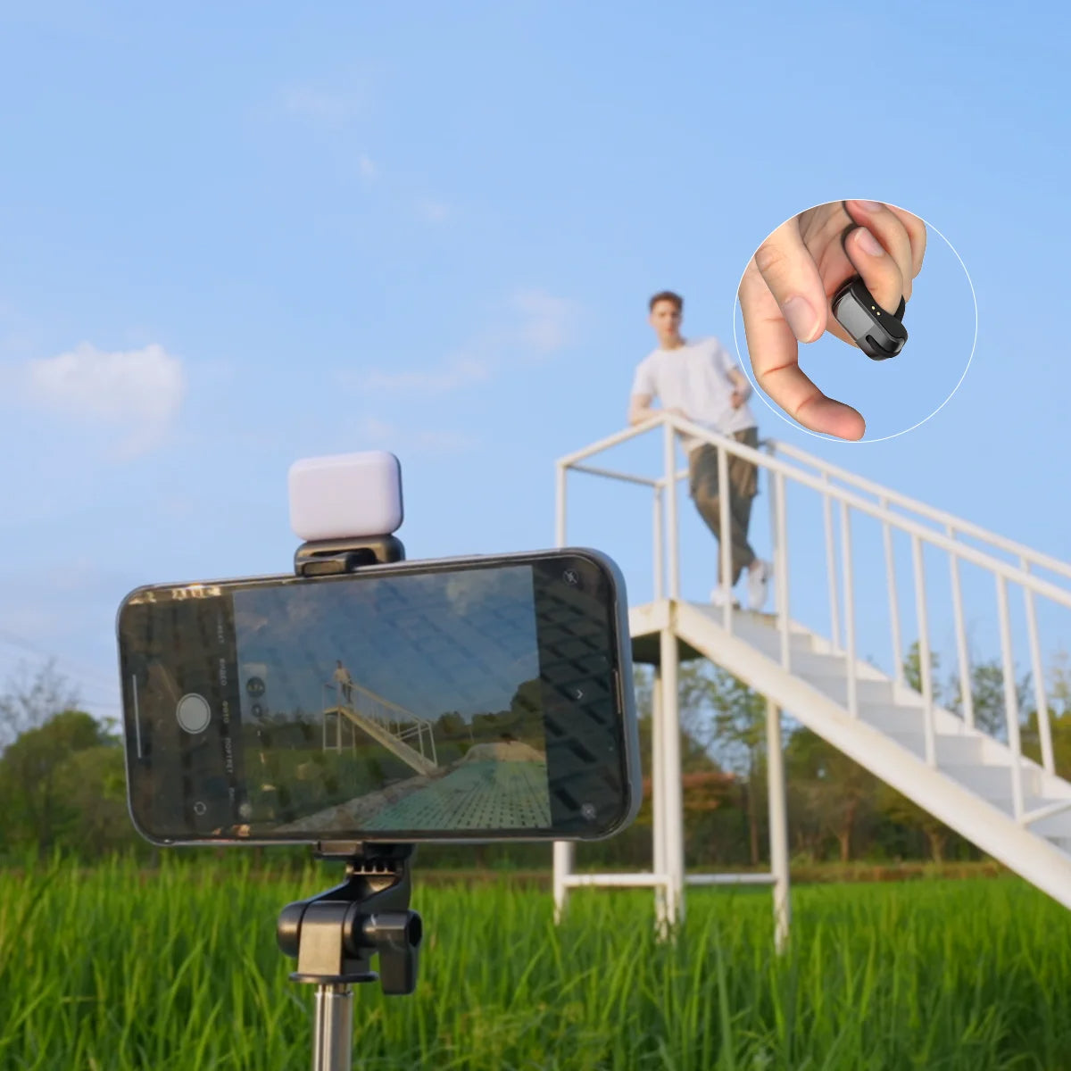 Mini Mysz Bezprzewodowa na palec Bluetooth USB do prezentacji i komputerów