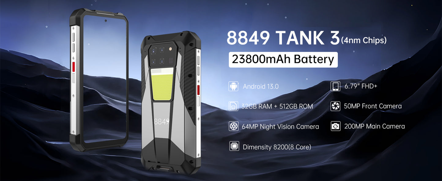 Unihertz Tank 3 16 + 16 = 32GB RAM 512GB