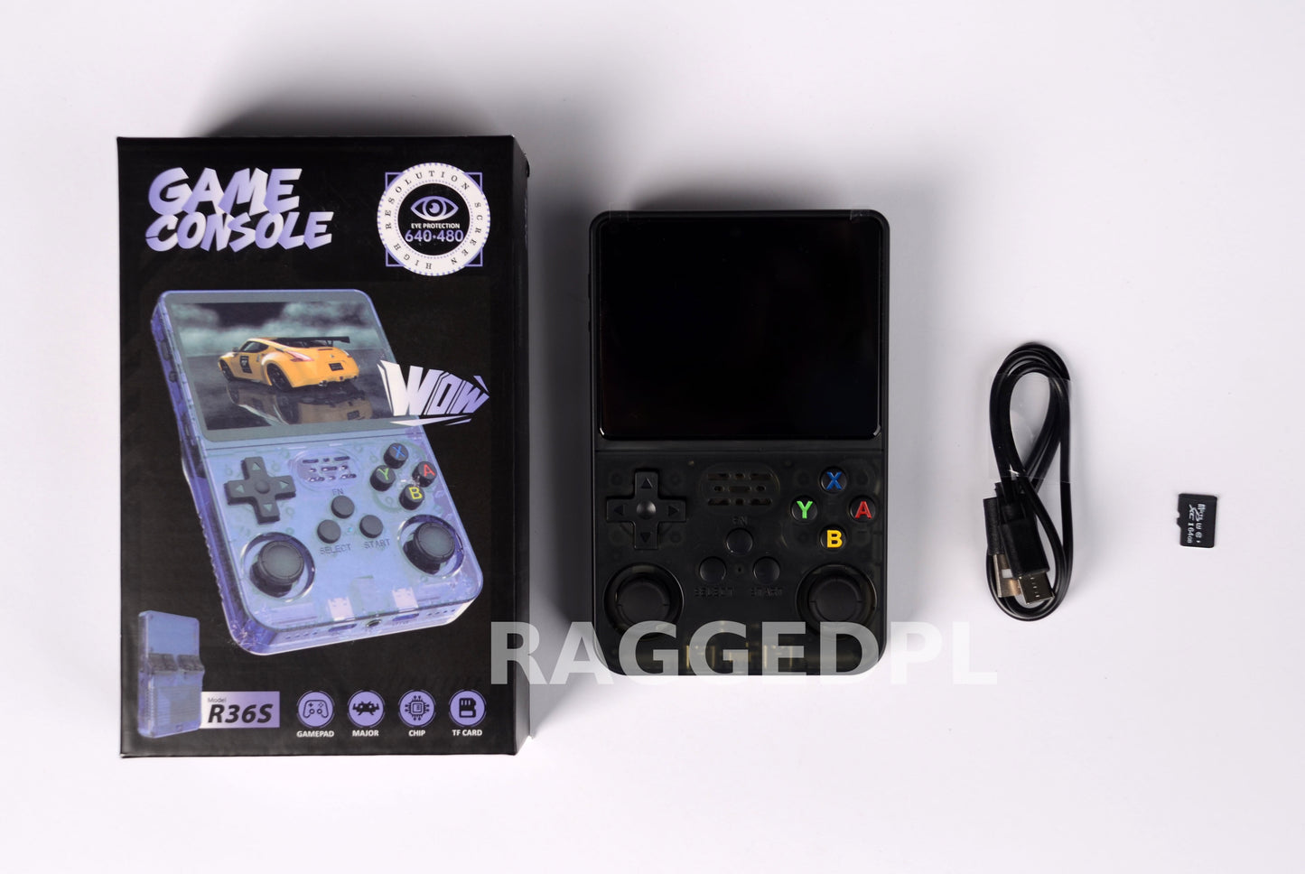 Konsola Retro R36S ArkOS 2.0 – 20 000 Gier | 64GB Czarna