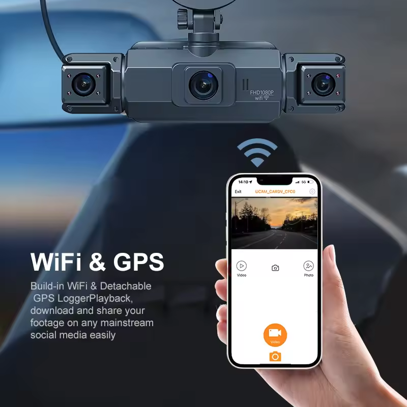Kamera 360° 4-Kanałowa WiFi GPS IR G-Sensor FHD Parking Menu PL iOS Android