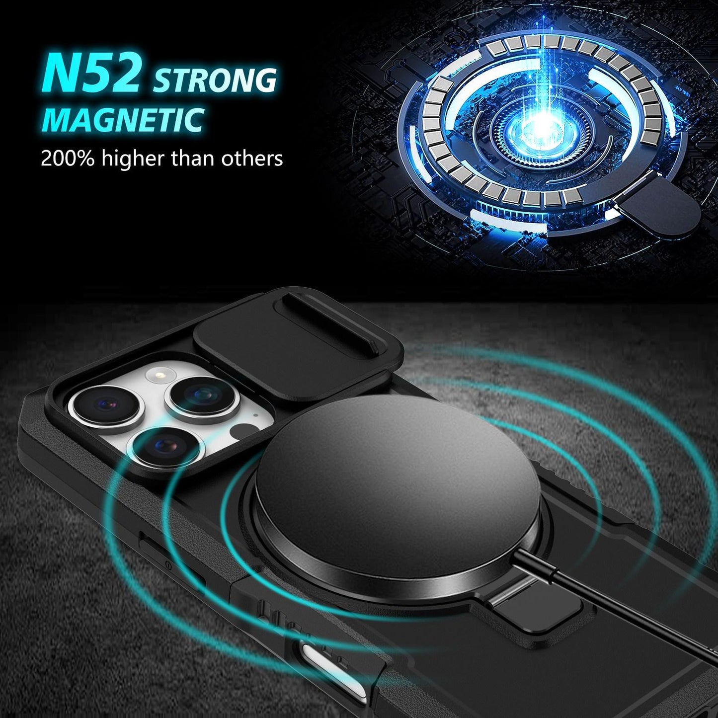 Etui Zamykane MagSafe – kompatybilne z iPhone 16 Pro | Ochronne etui z klapką