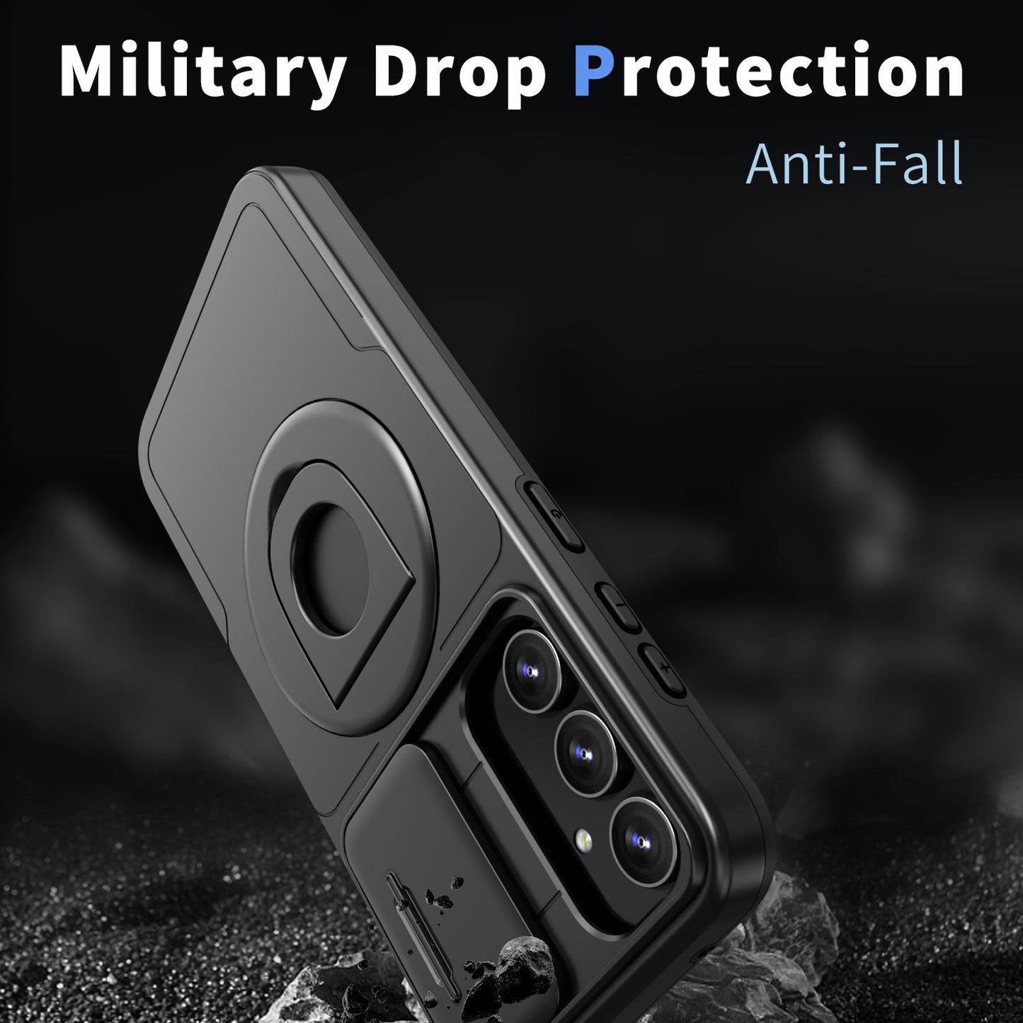 Etui Zamykane Ragged ze stojakiem – kompatybilne z Samsung Galaxy A14 | Ochronne etui z klapką