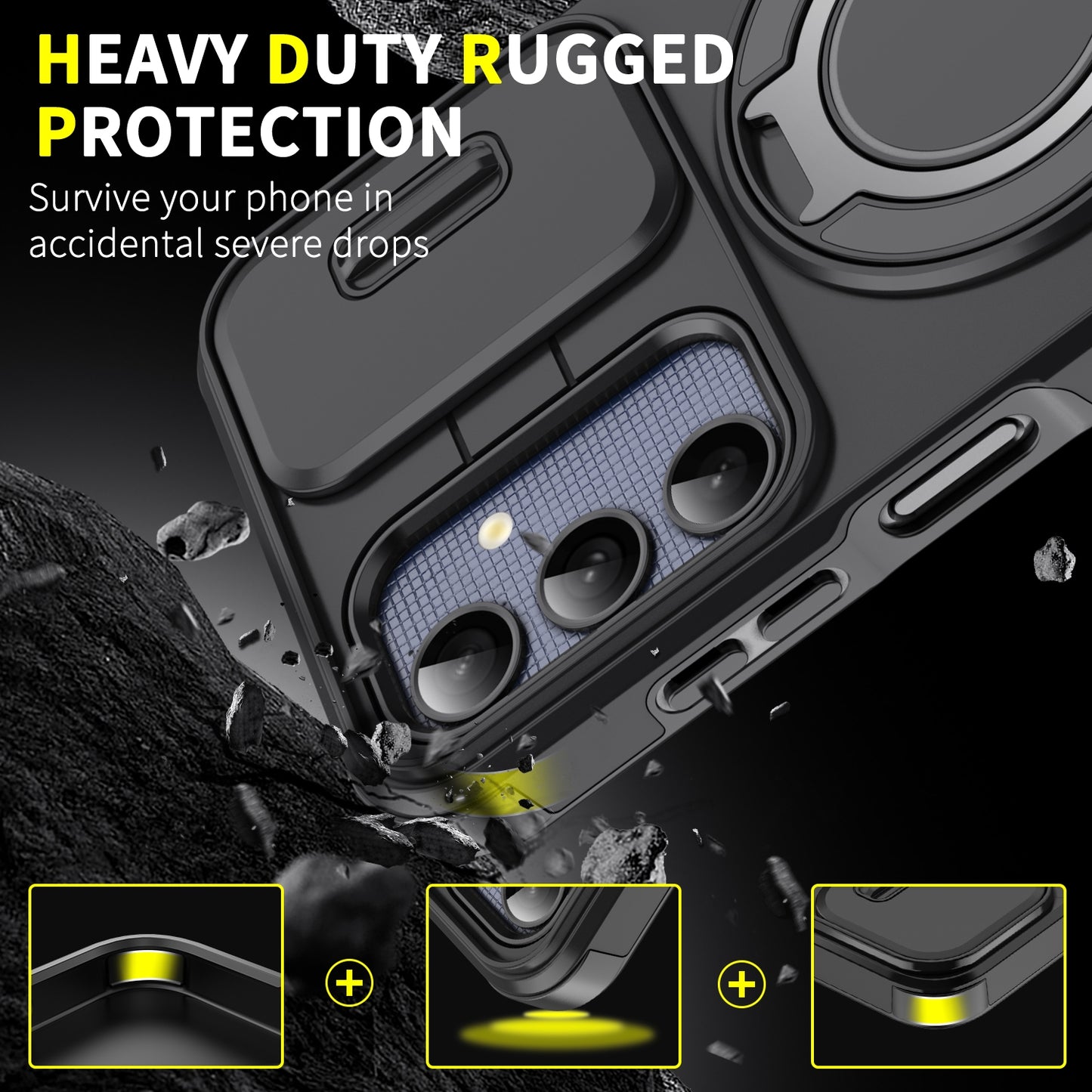 Etui Zamykane Ragged – kompatybilne z Samsung Galaxy A54 | Ochronne etui z klapką