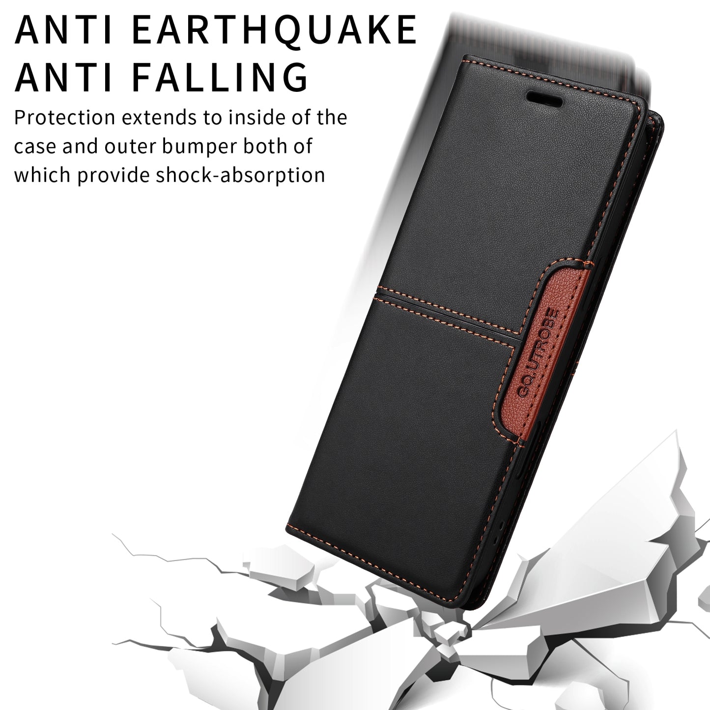 Etui z klapką GQutroube – kompatybilne z iPhone 16 Pro Max | Ochronne etui zamykane