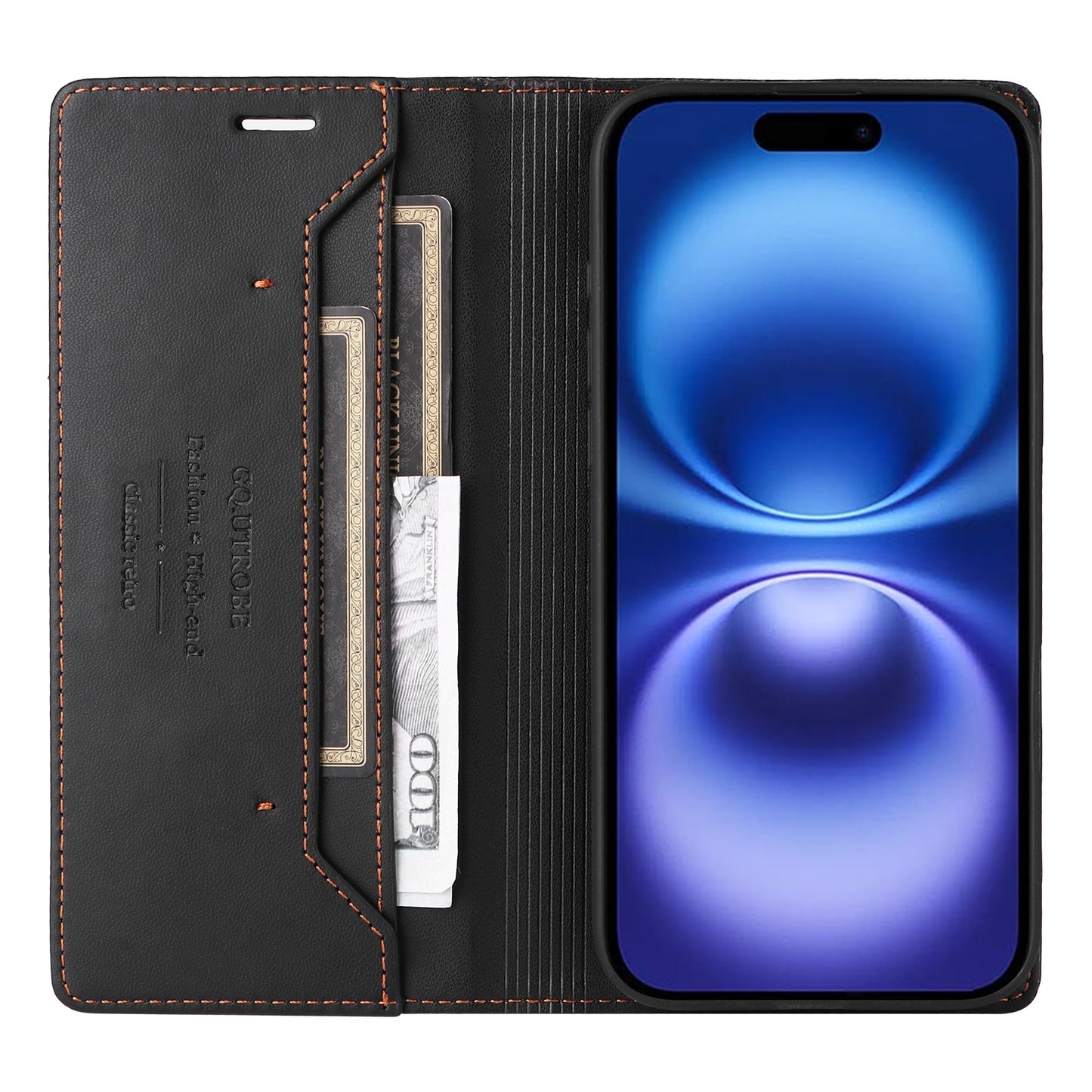 Etui z klapką GQutroube – kompatybilne z iPhone 16 | Ochronne etui zamykane