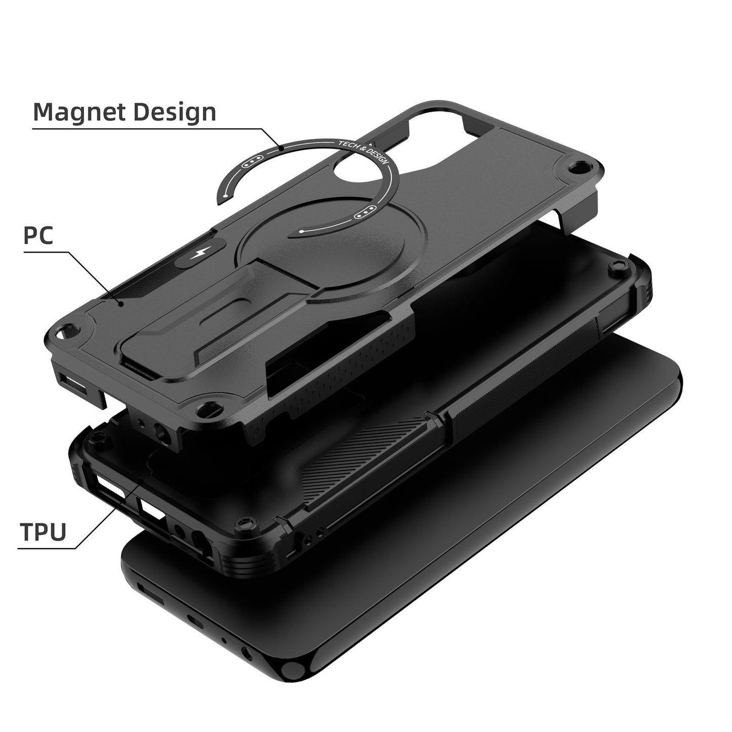 Etui Ragged – kompatybilne z Samsung Galaxy A14 4G / 5G | Niezamykane plecki ochronne